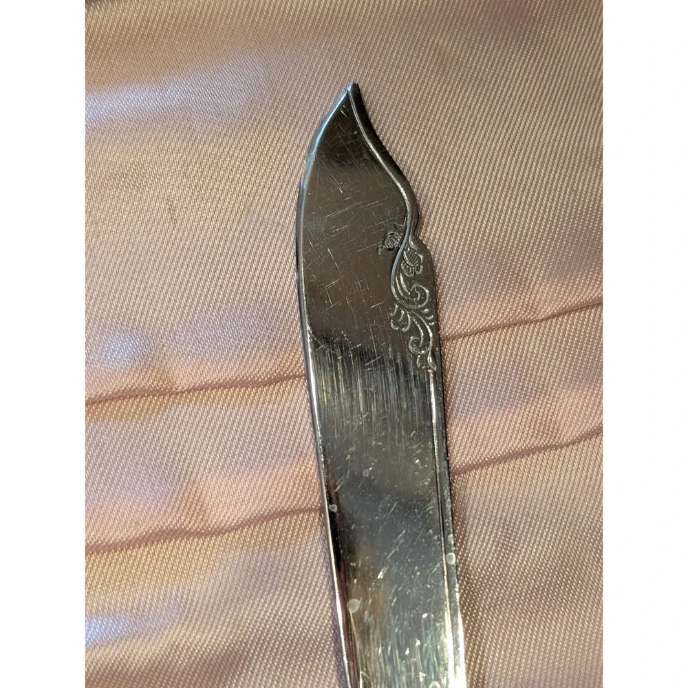 Art Deco Vintage Cased Fish Eat Cutlery Set Chrome Plate‎ Cream Handle 12pc (M)